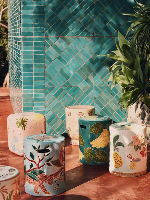 Farm Rio X Anthropologie Ceramic Side Table