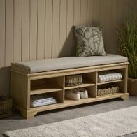 Oak Shoe Storage Bench