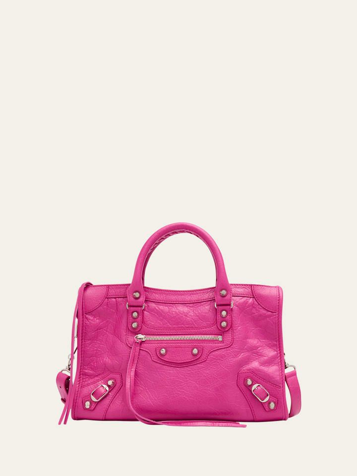 Le City Small Lambskin Top-Handle Bag