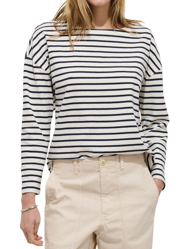 Avignon Stripe Boat Neck Top