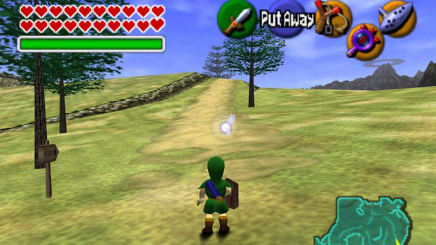 A screenshot from The Legend of Zelda: Ocarina of Time