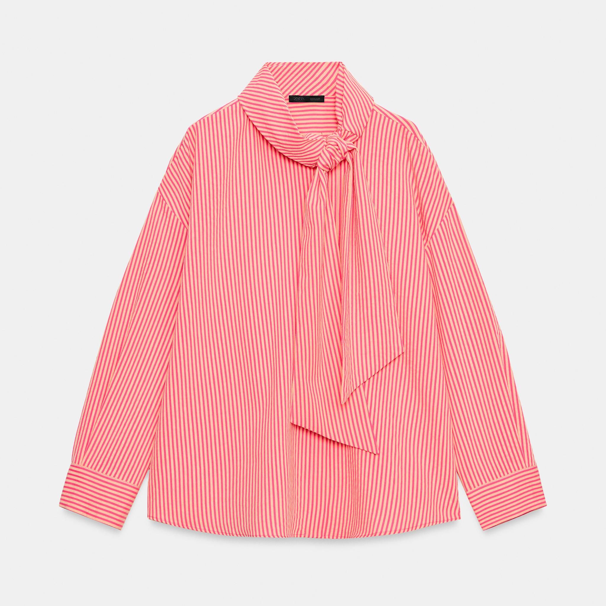 Striped Shirt With Tied Detail