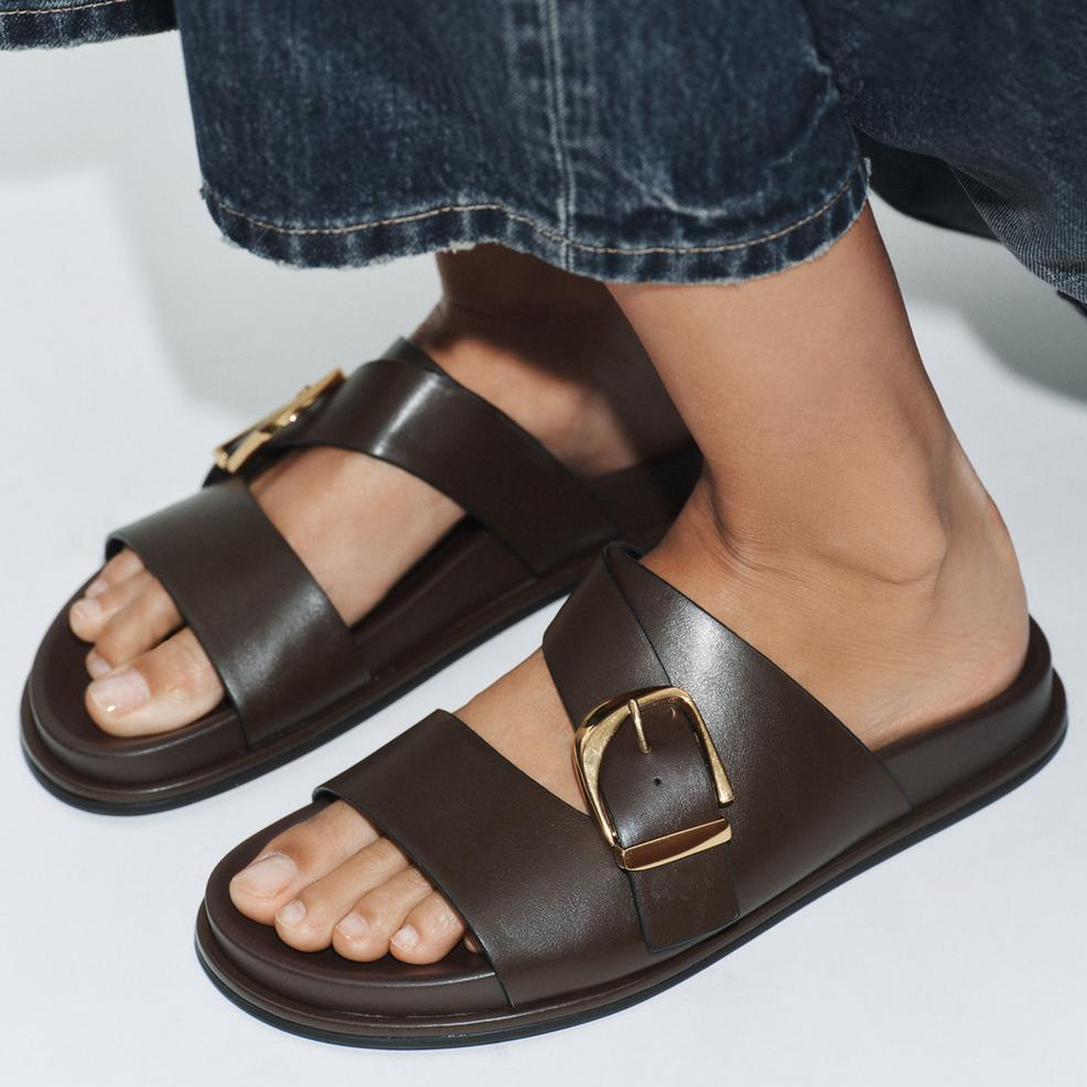 Zara, Buckled Flat Sandals