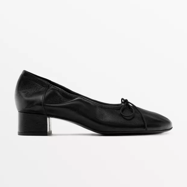 Massimo Dutti, block heel ballet flats