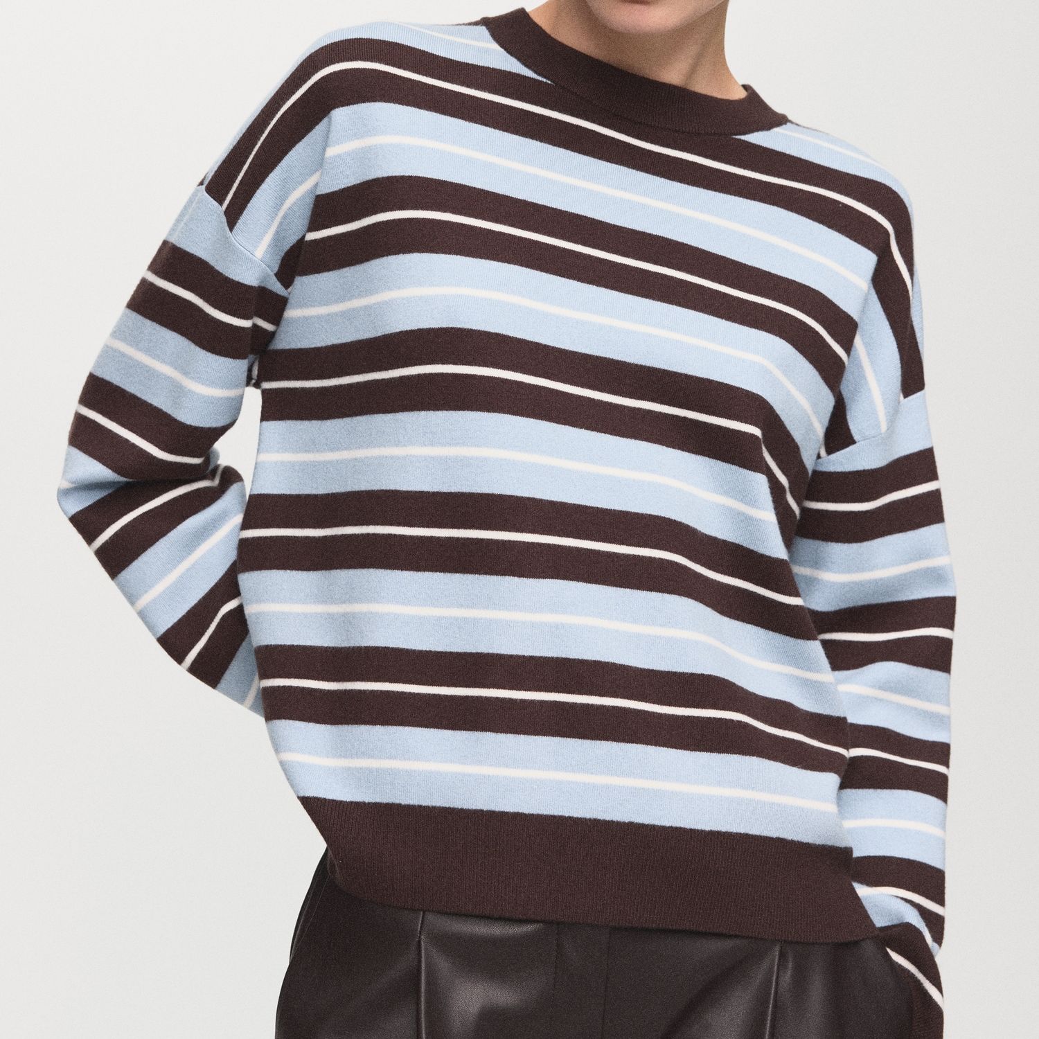 Oversized Striped Sweater - Women | Mango United Kingdom