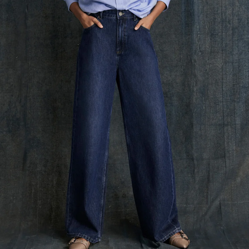 Mint Velvet dark blue, wide leg jeans