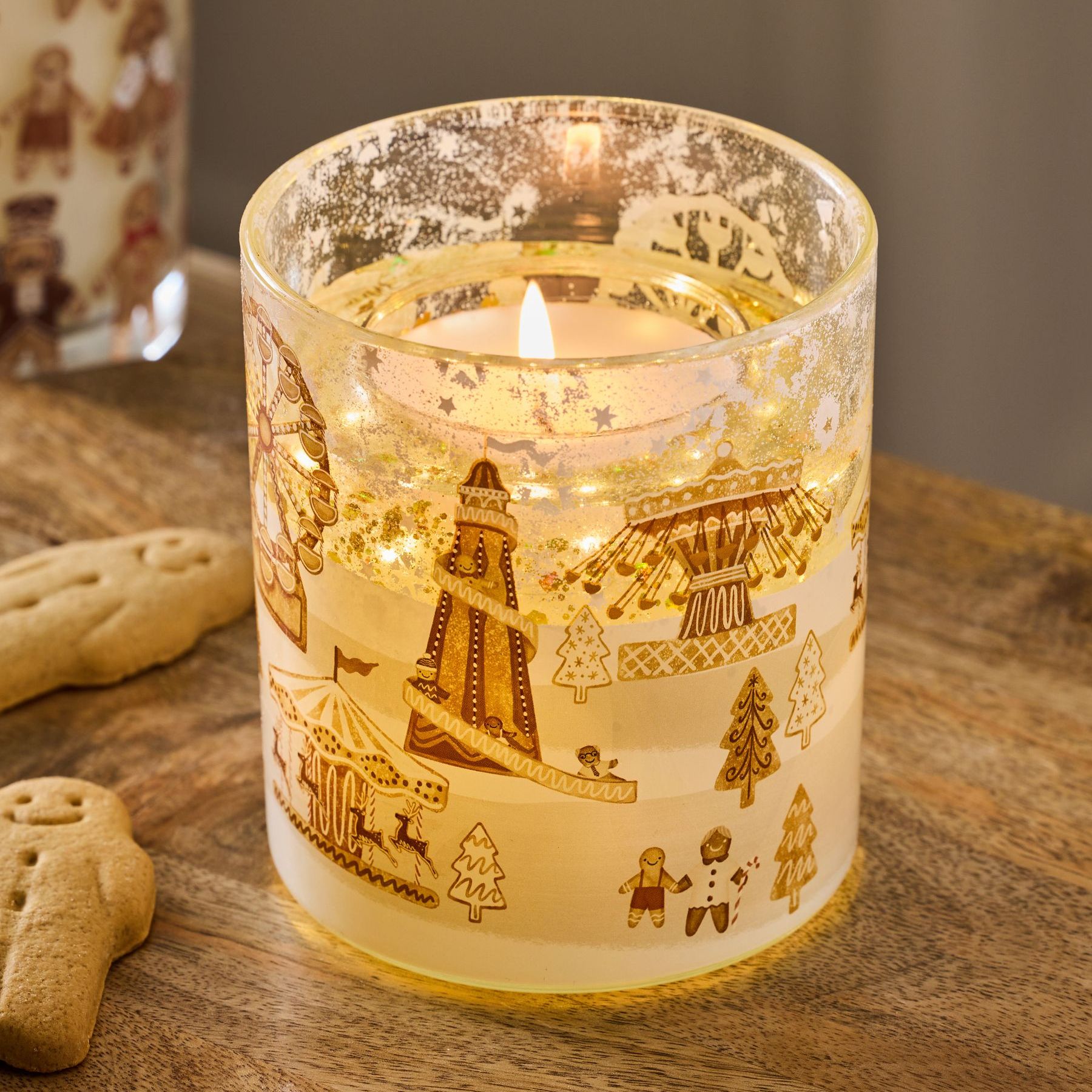 Baked Gingerbread 1 Wick Light Up Candle