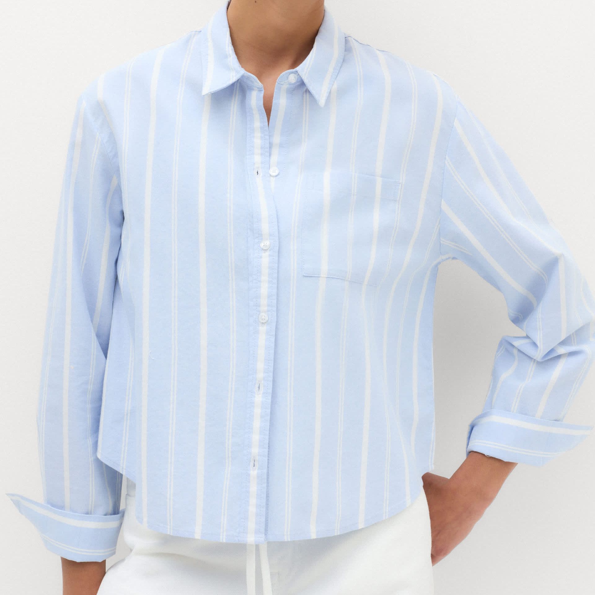 Pure Cotton Striped Oxford Shirt