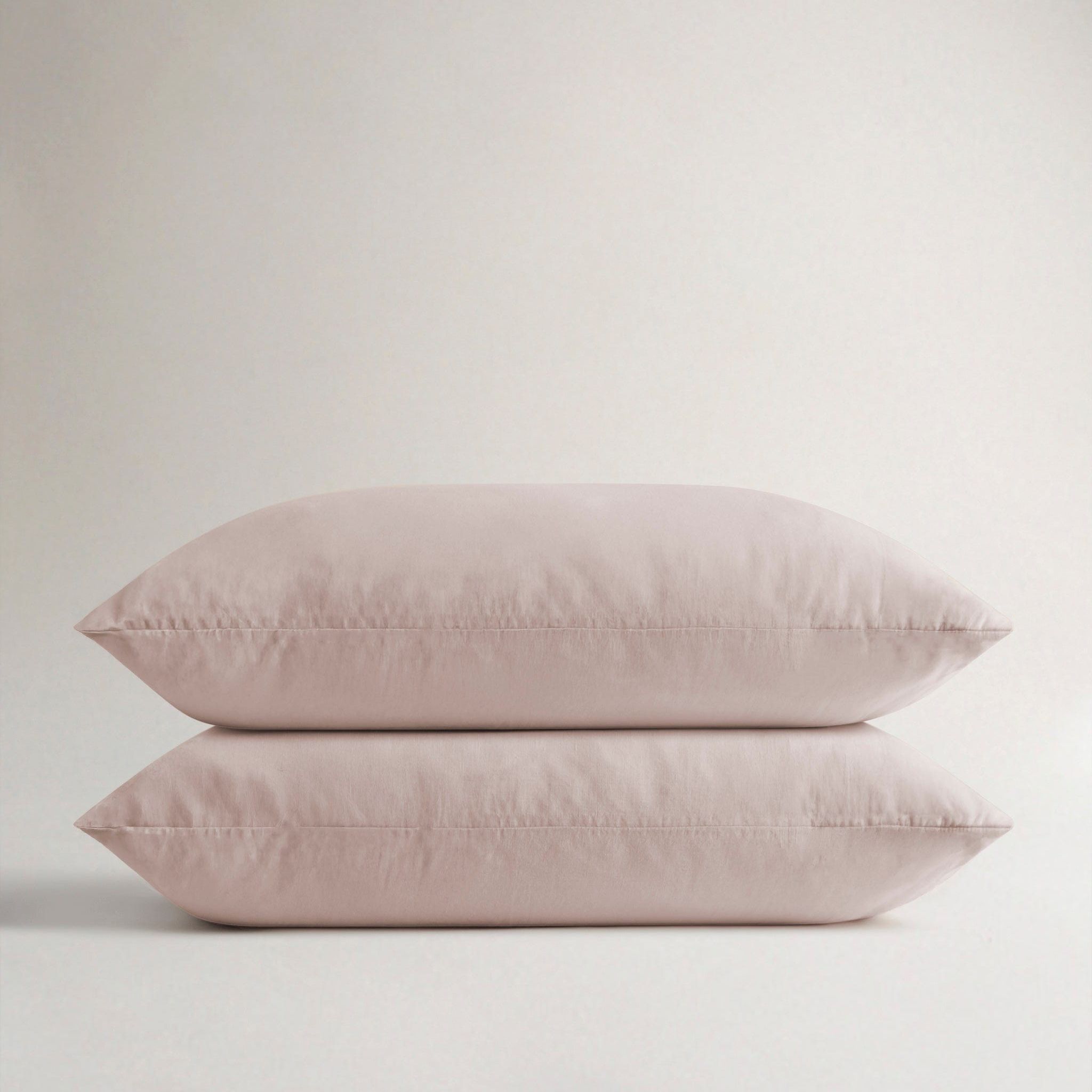 House of Grey European Flax&amp;ordf; Linen Pillowcase Set - Bruised Peach - Standard / Bruised Peach