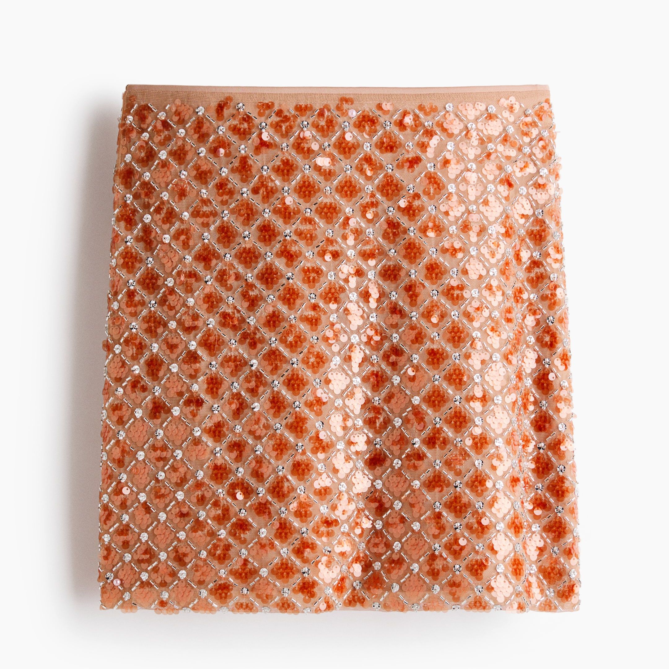 Embellished Mini Skirt - Powder Pink/orange