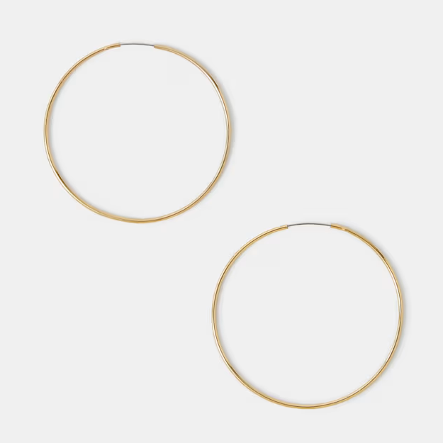 Accessorize, 14 Carat Gold Plated Hoop Earrings