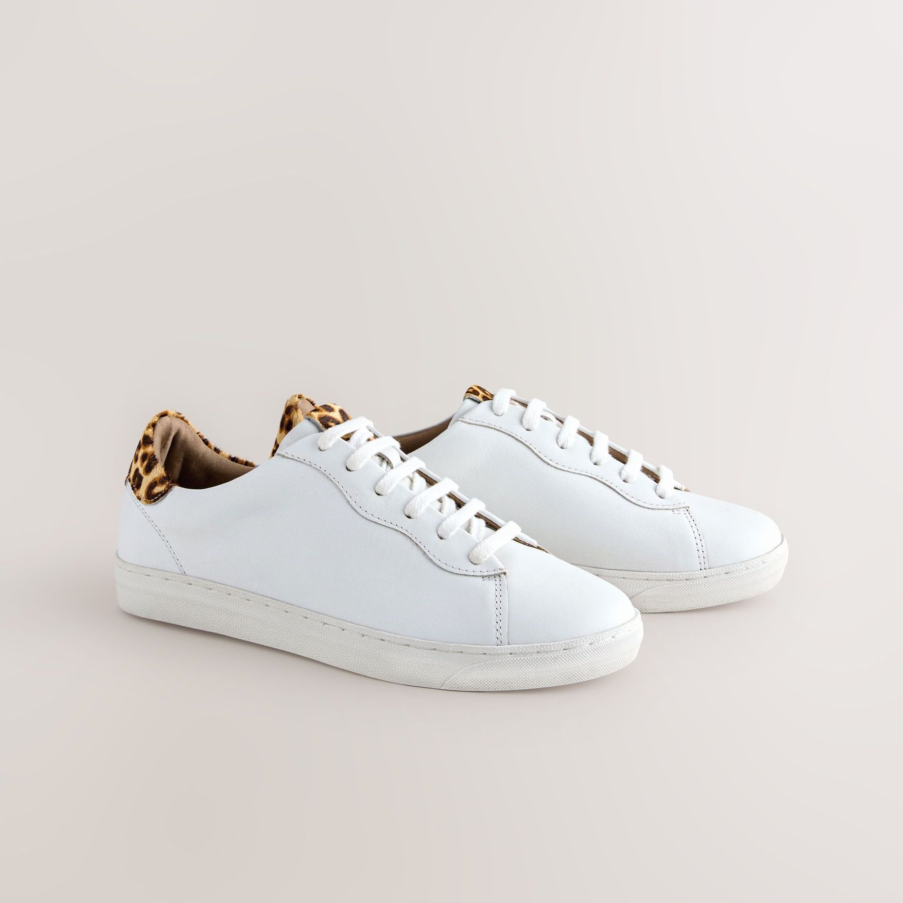White Forever Comfort&amp;reg; Leather Lace-Up Trainers - Size 3 Eu 35.5