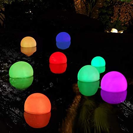 Deeprblu Floating Pool Light, Ip68 Waterproof Hot Tub Lights, Rgb Colour Changing Led Bathtub Lights, Bath Lighting Up Ball Light for Gift, Indoor and Outdoor Decor-4pcs