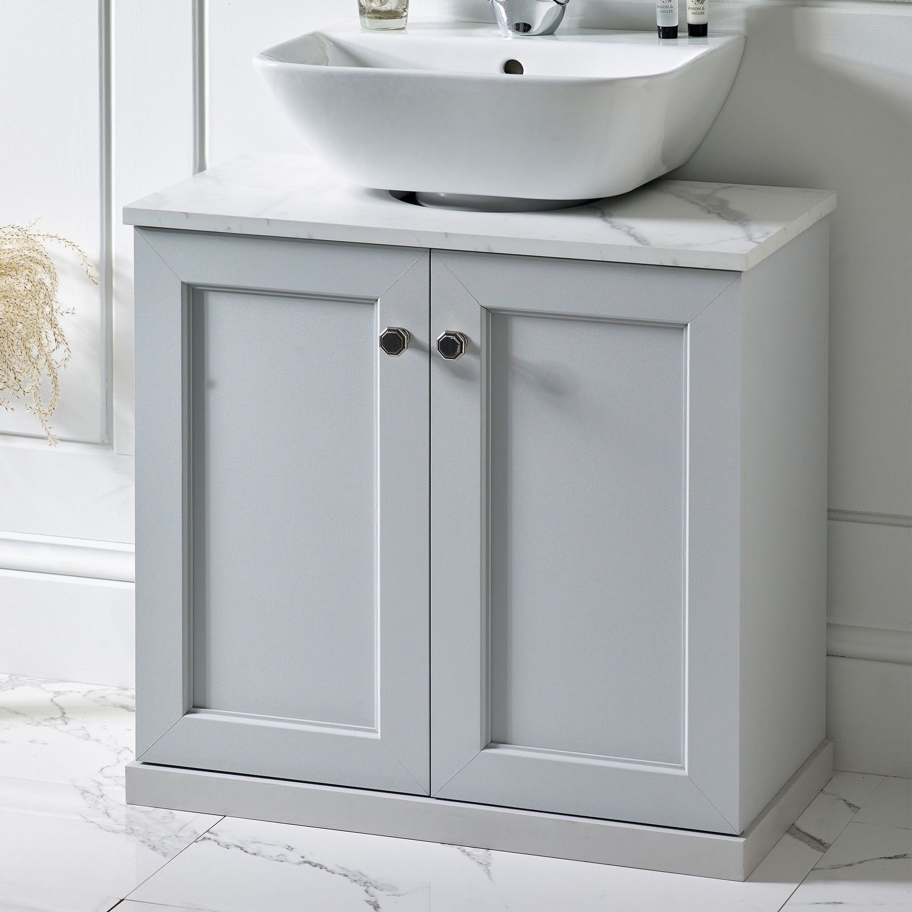 Grey Farnley Panelled Under Sink Storage Unit
