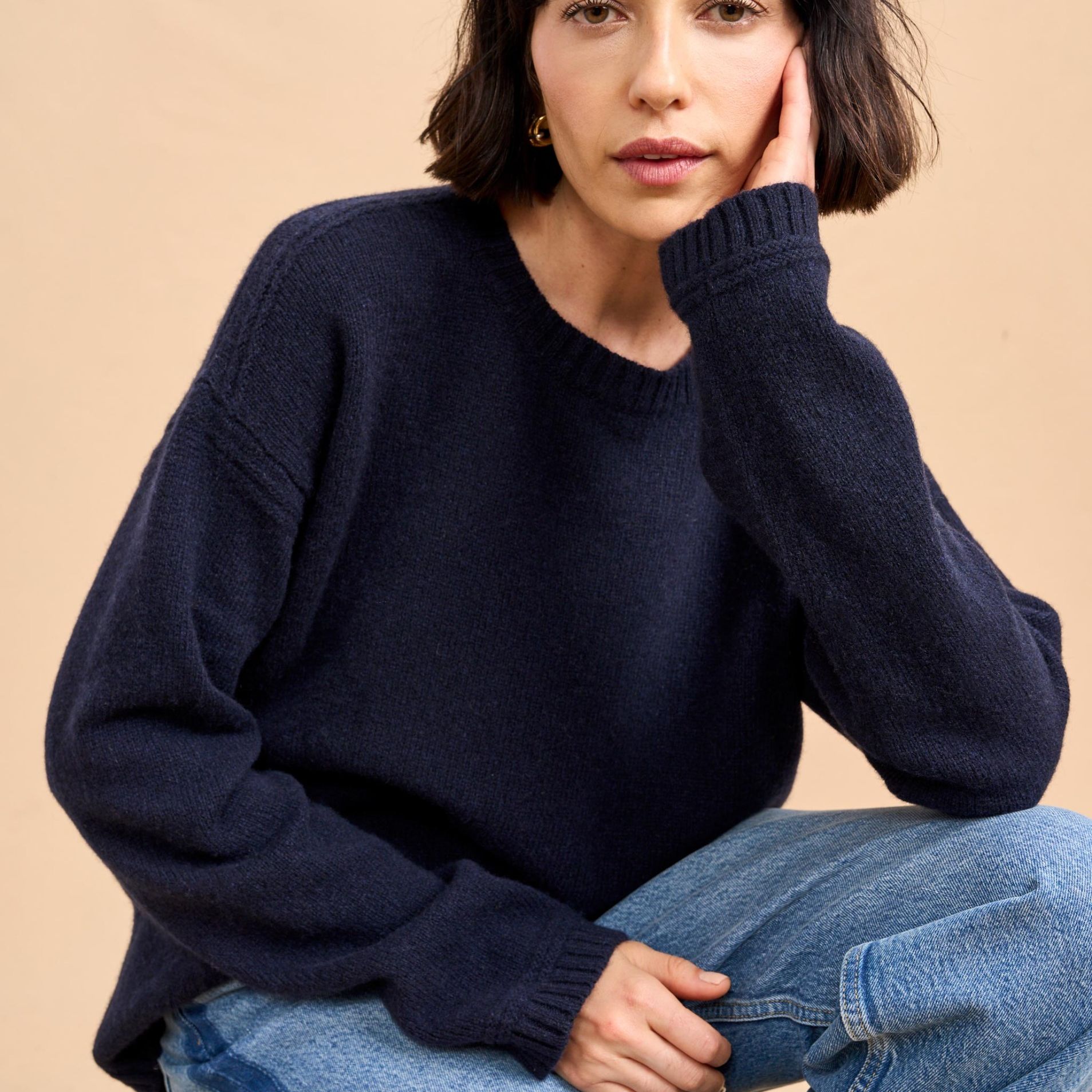 Val Sweater Xxs in Striped Navy