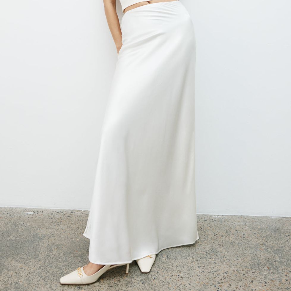 Sabrina Silk Blend Maxi Skirt - Ivory