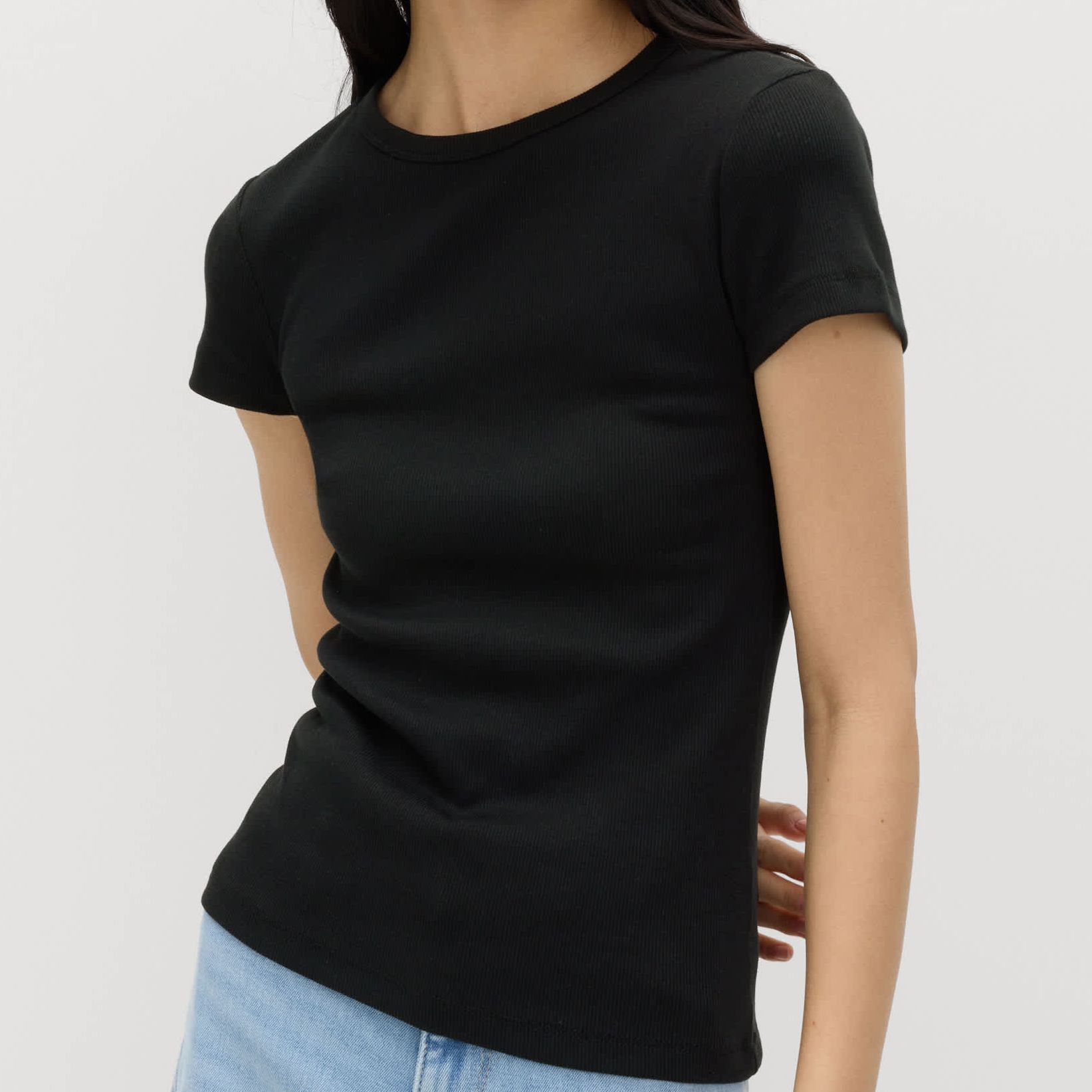 Cotton Rich Ribbed Slim Fit T-Shirt
