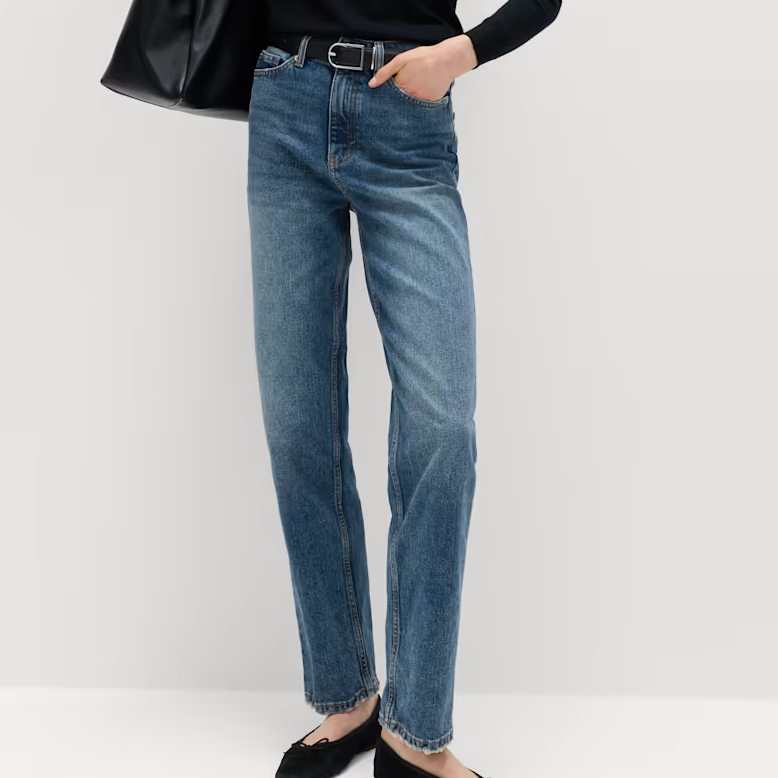 M&amp;amp;S, High Waisted Straight Leg Jeans