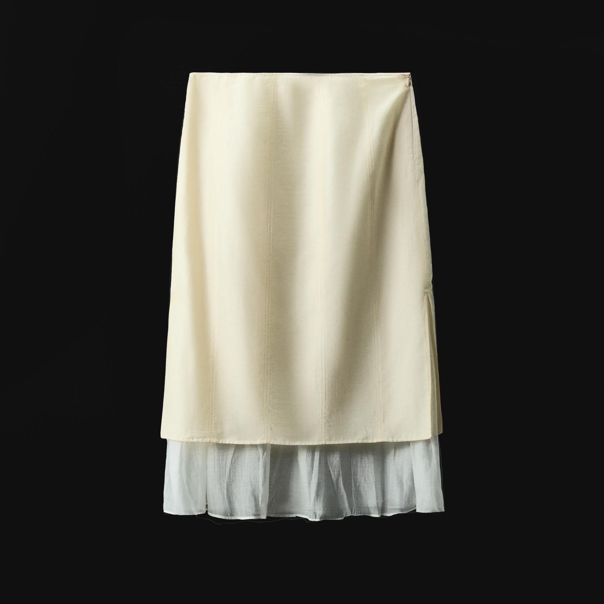 Zw Collection Combined Midi Skirt