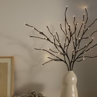 Brown Pre-Lit Branches &amp;ndash; Set of 3 | the White Company