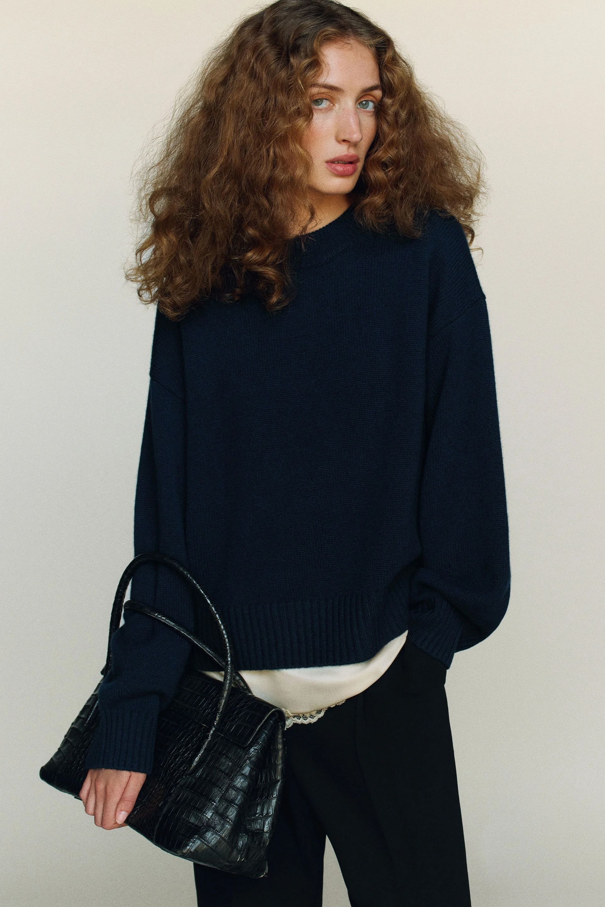 Reformation Cove Cashmere Oversized Crew