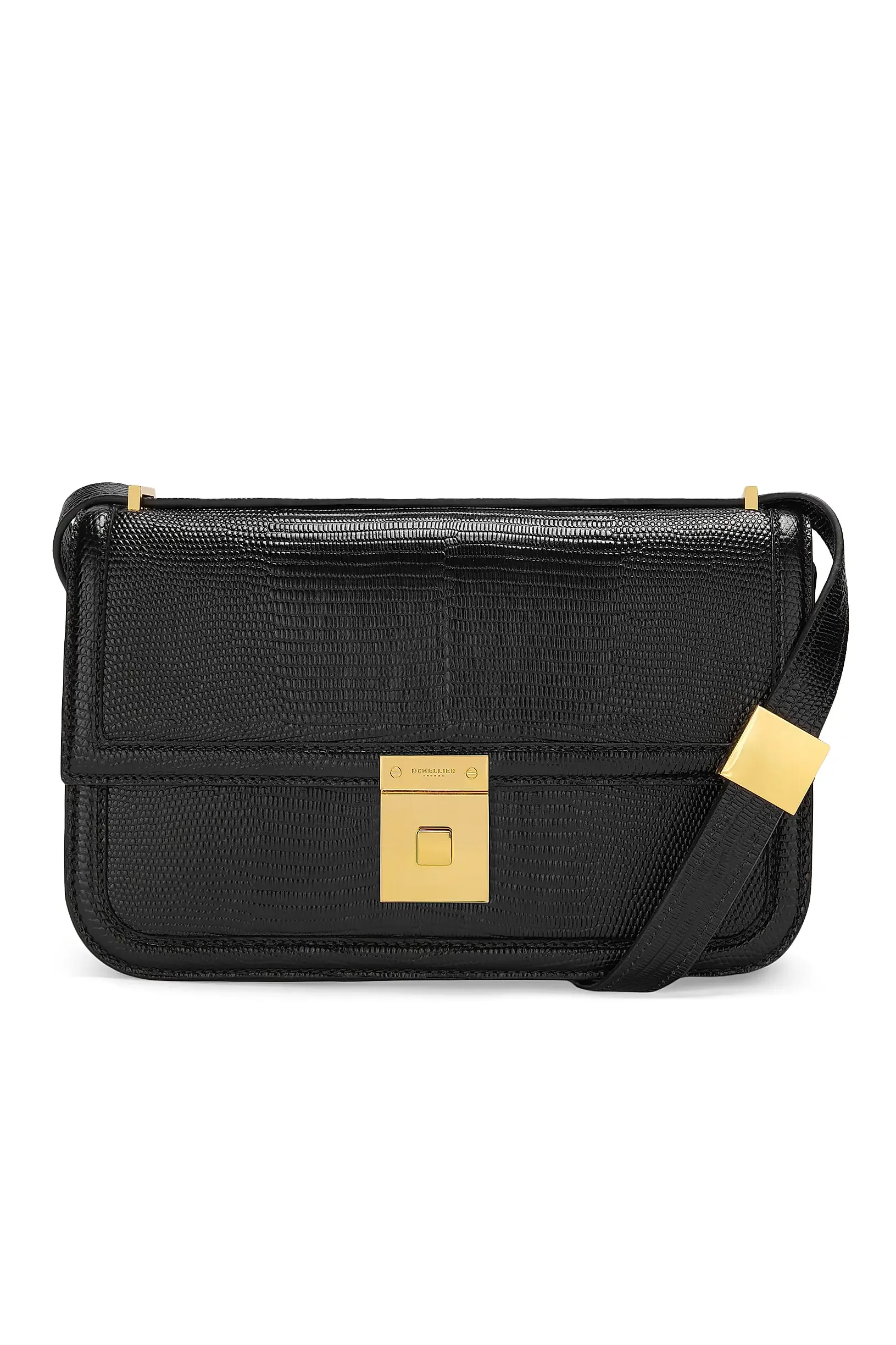 Paris Lizard-Embossed Leather Crossbody Bag