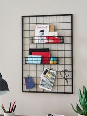 Black Wire Peg Board With Shelves