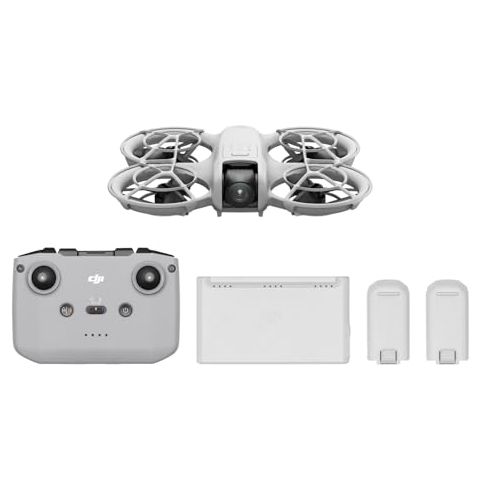 Dji Neo Fly More Combo, Mini Drone With 4k Uhd Camera for Adults, 135g Self Flying Drone That Follows You, Palm Takeoff, Subject Tracking, Quickshots, Stabilized Video, With Rc-N3 and 3 Batteries