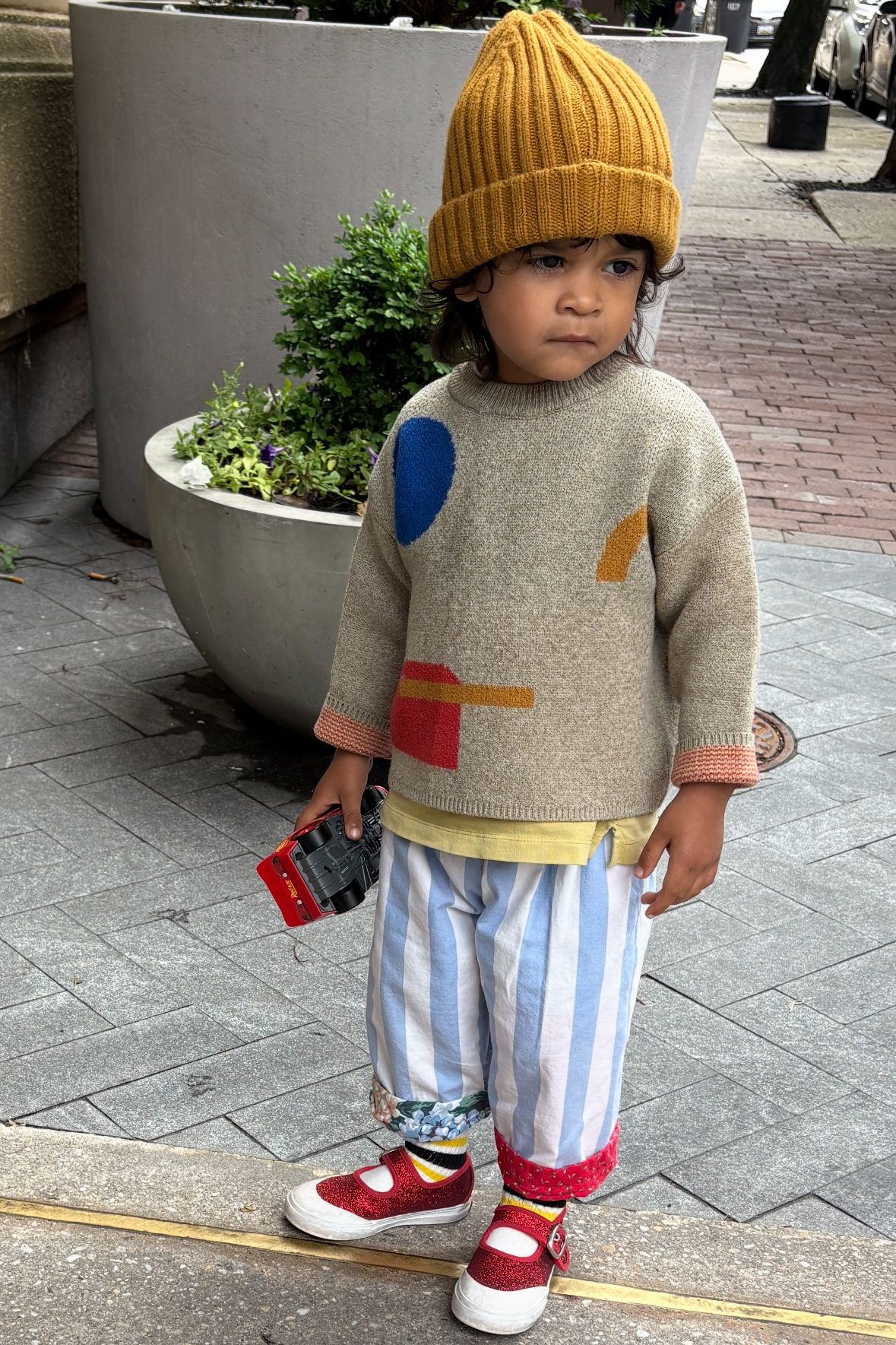 Crystal Anderson's kid Jack shows off some of the coolest toddler clothes ever