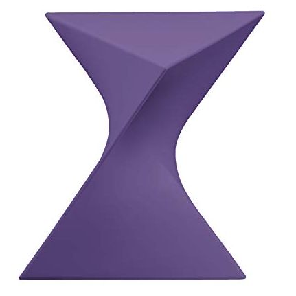 Leisuremod Modern Purple Accent Side Table - Stylish Side Vanity Table for Bedroom &amp;amp; Living Room