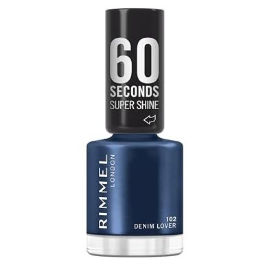 Rimmel 60 Seconds Super Shine Nail Polish, 103 Emerald, Quick-Dry Nail Polish, Ultra-Shiny Finish, Easy to Apply, Vibrant Colour, Long-Wearing, Improved Formula, Vegan, 8ml