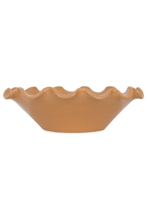 Ruffle Ceramic Bowl in Terracotta