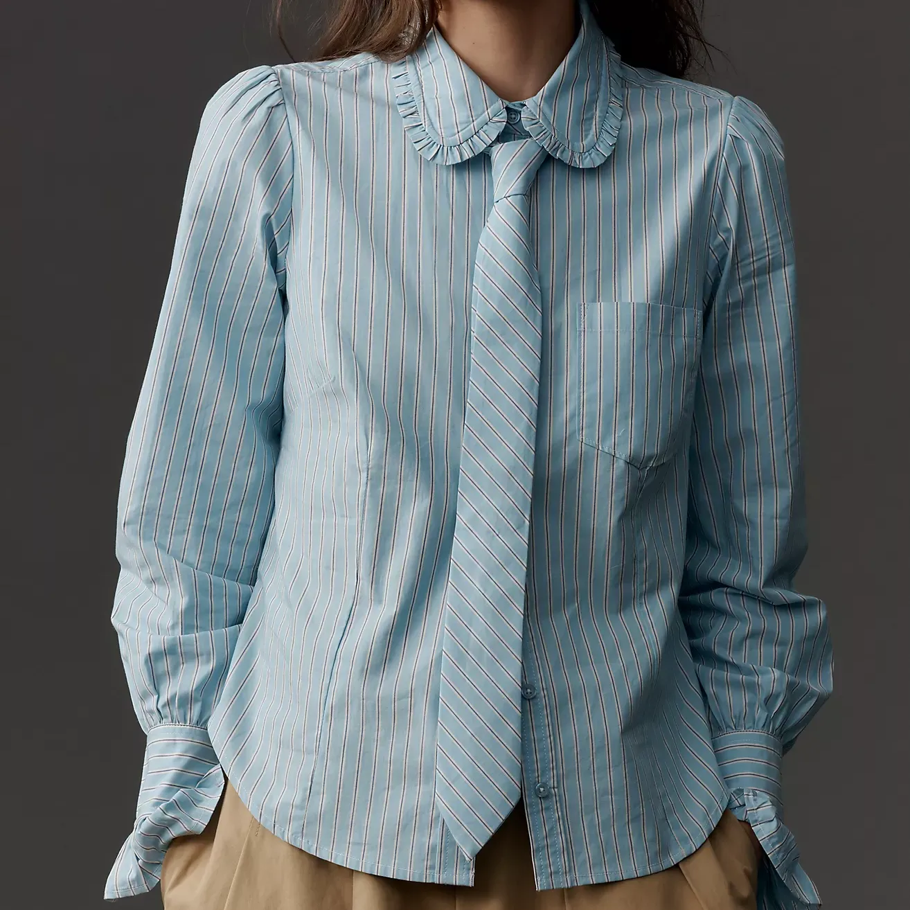 Maeve Necktie Oxford Buttondown Shirt