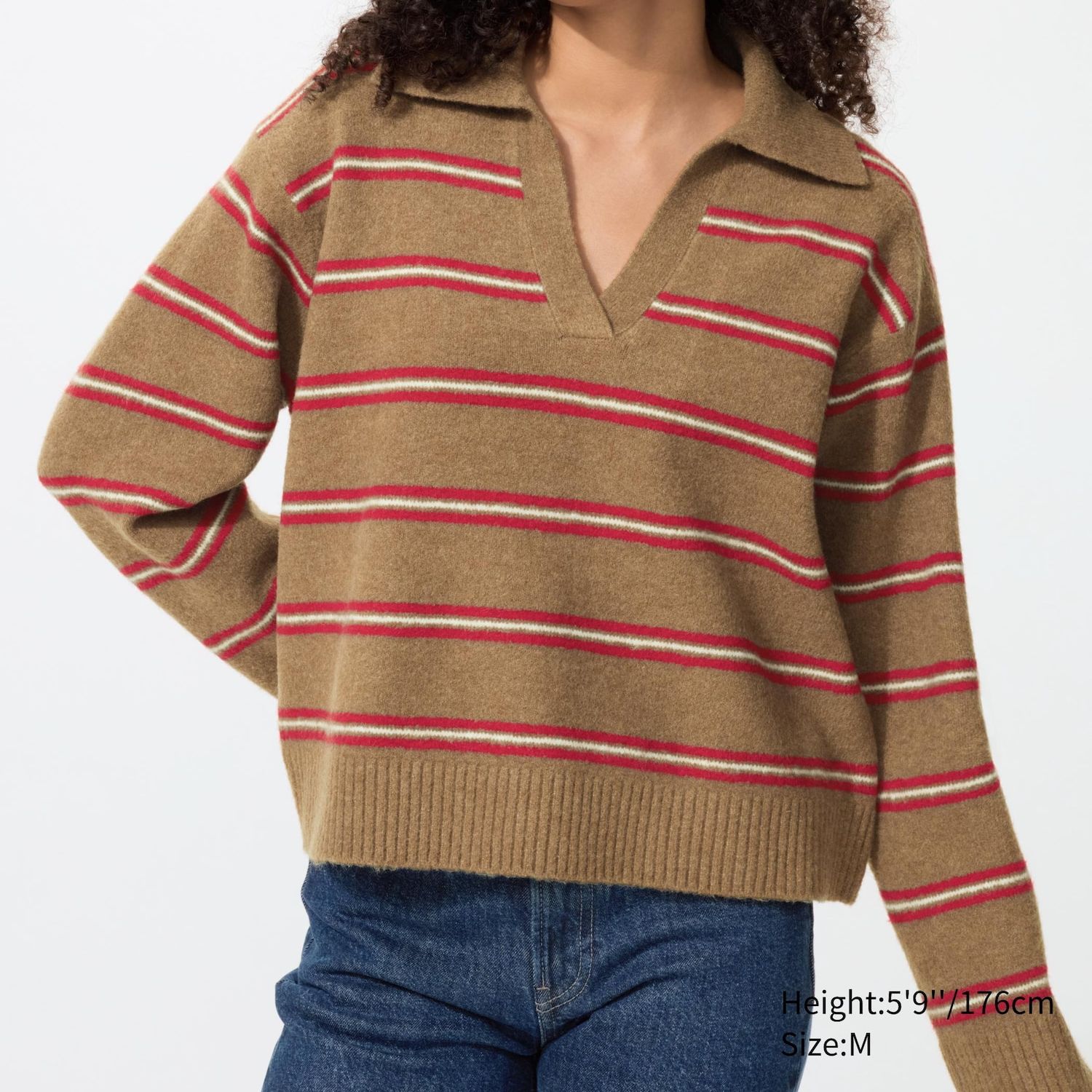 Souffl&amp;eacute; Yarn Skipper Polo Jumper (striped)