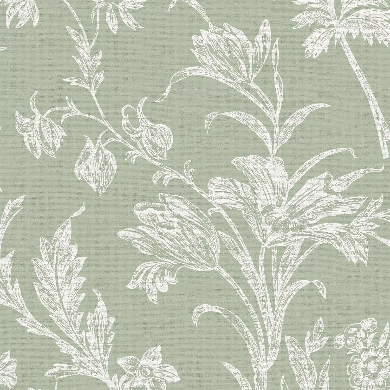 Laura Ashley Lloyd Wallpaper, Sage Green