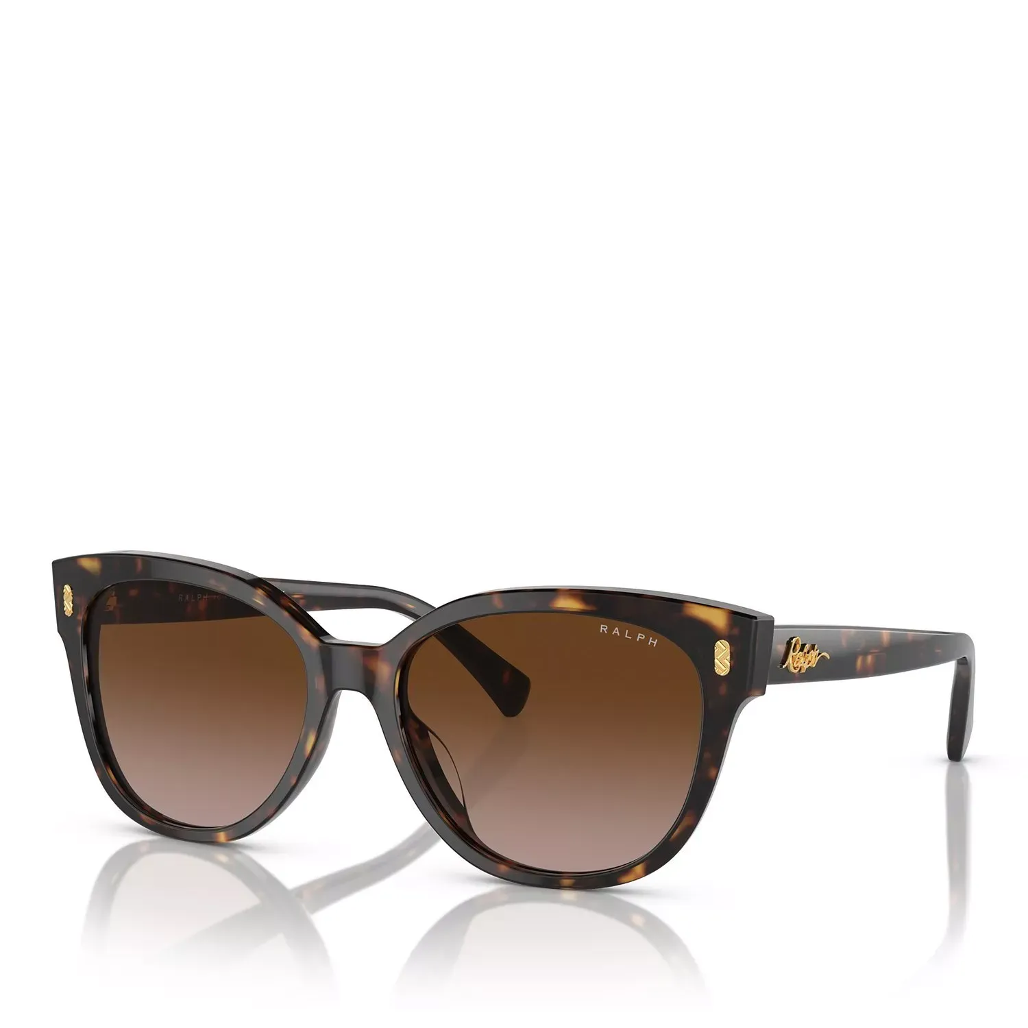 Ralph Ra5305u Women's Cat's Eye Sunglasses, Shiny Solid Beige