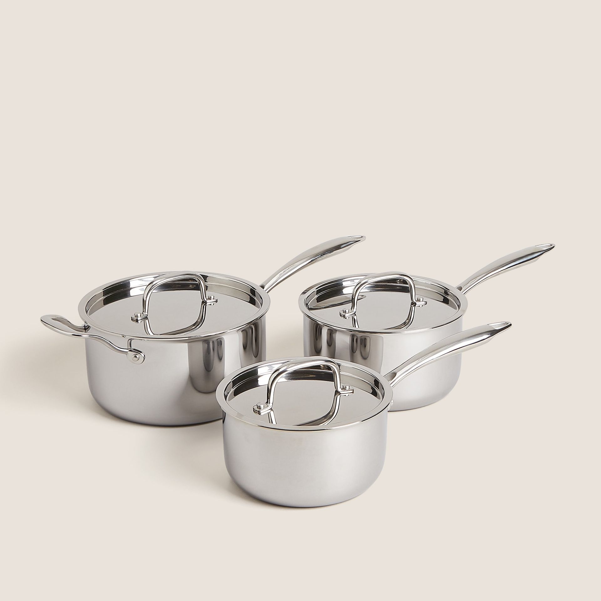 3 Piece Tri Ply Pan Set