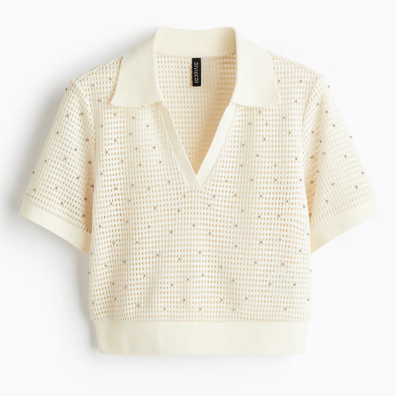 H&amp;amp;M open knit polo shirt