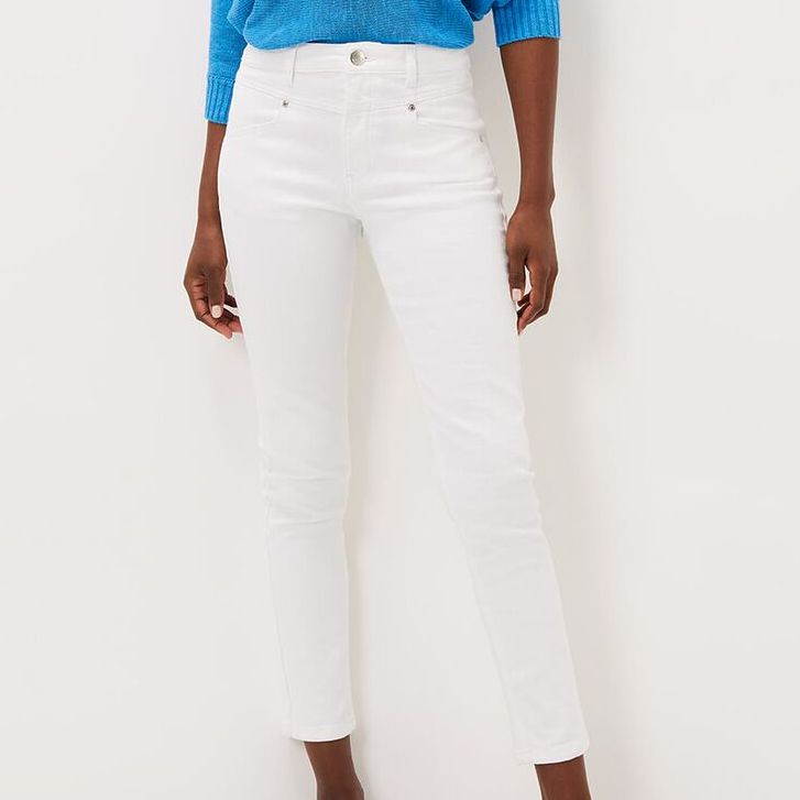 Hailee Topstitch Skinny Jeans