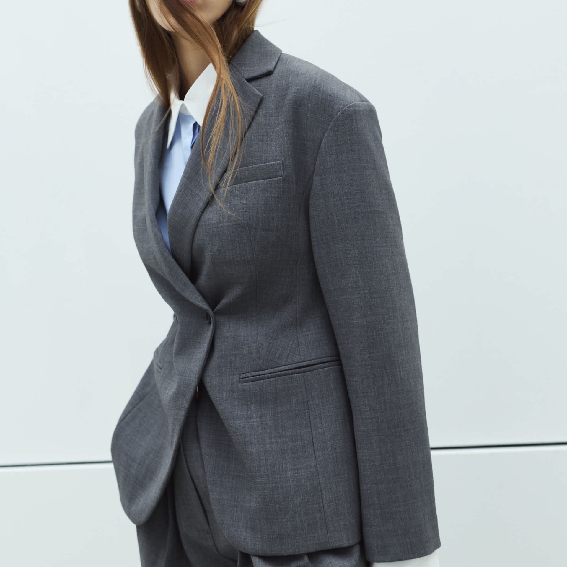 Waisted Double Breasted Longline Blazer