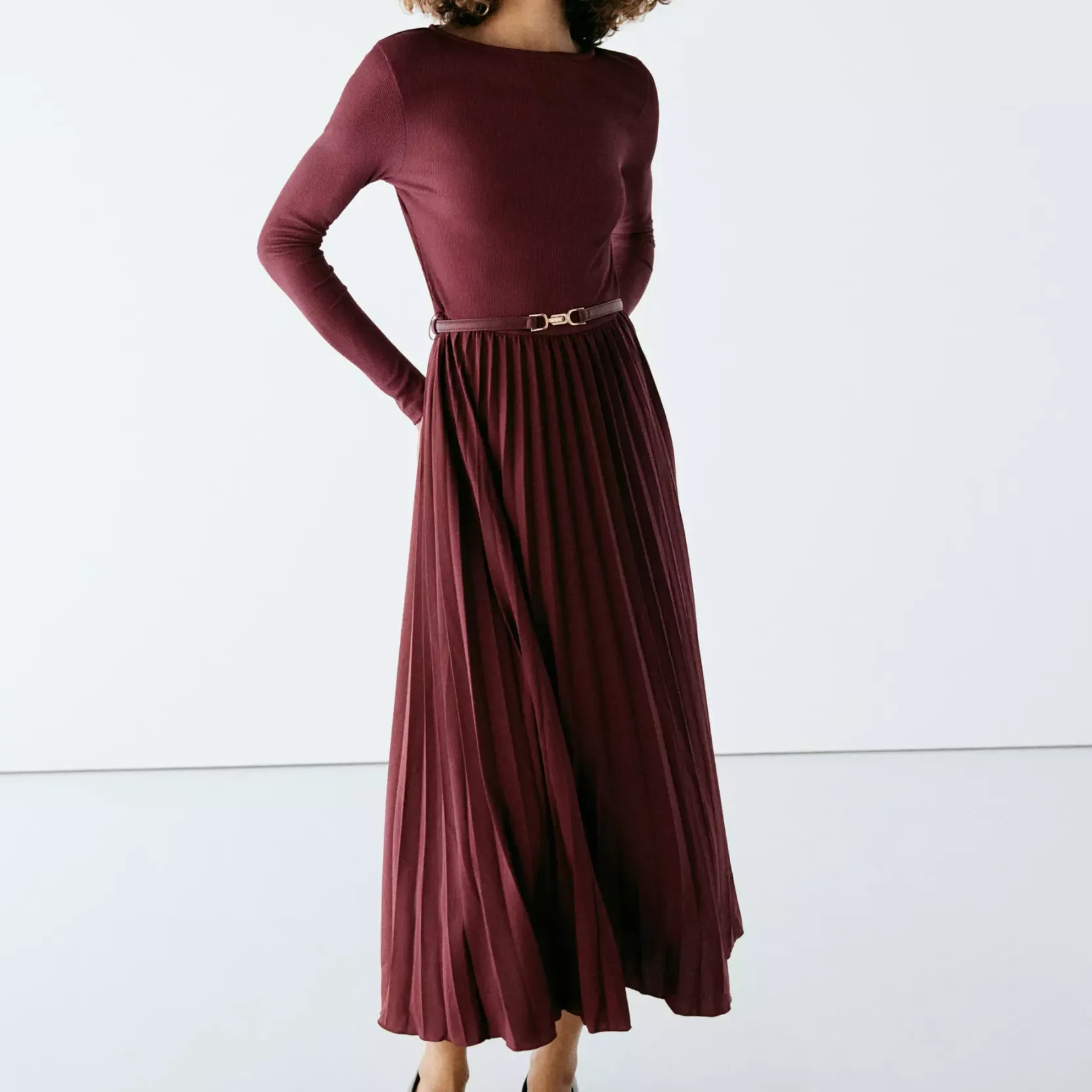 Pleated Panelled Dress - Women | Mango United Kingdom