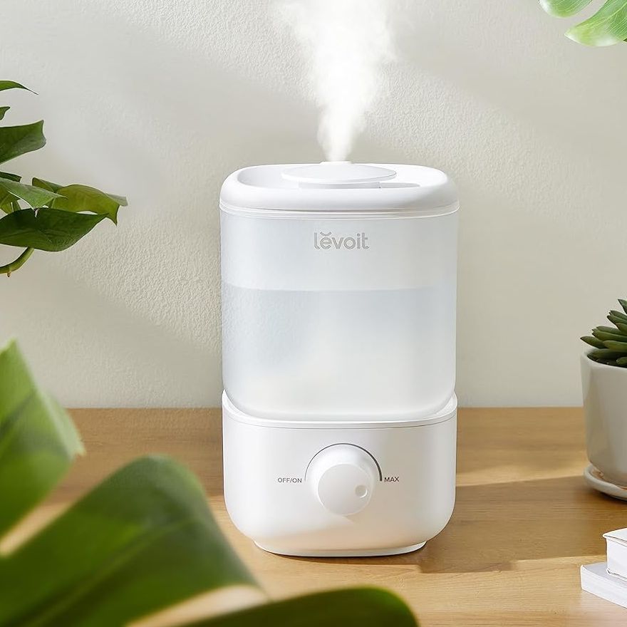 Levoit Top Fill Humidifiers for Bedroom, 2.5l Tank for Large Room, Easy to Fill &amp;amp; Clean, 28db Quiet Cool Mist Air Humidifier for Home Baby Nursery &amp;amp; Plants, Auto Shut-Off and Bpa-Free for Safety, 25h