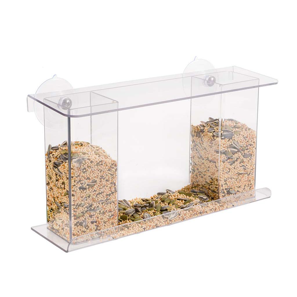 Wind &amp;amp; Weather One-Way Mirror Window Tray Bird Feeder &amp;amp; Reviews | Wayfair