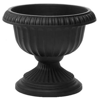 Root &amp;amp; Vessel Grecian Urn Planter, Black, 18"