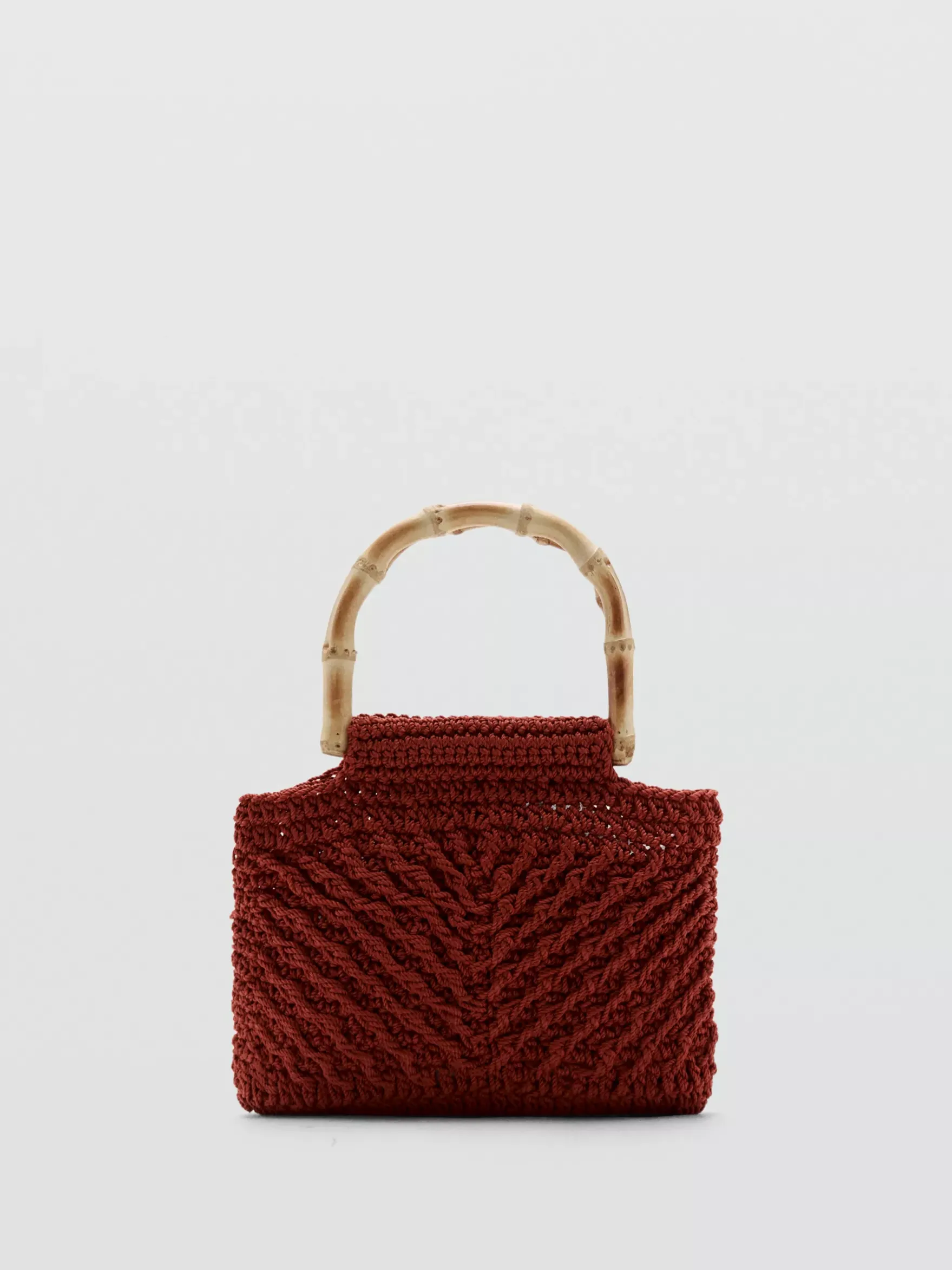 Handbag With Bamboo Handle - Women | Mango Usa