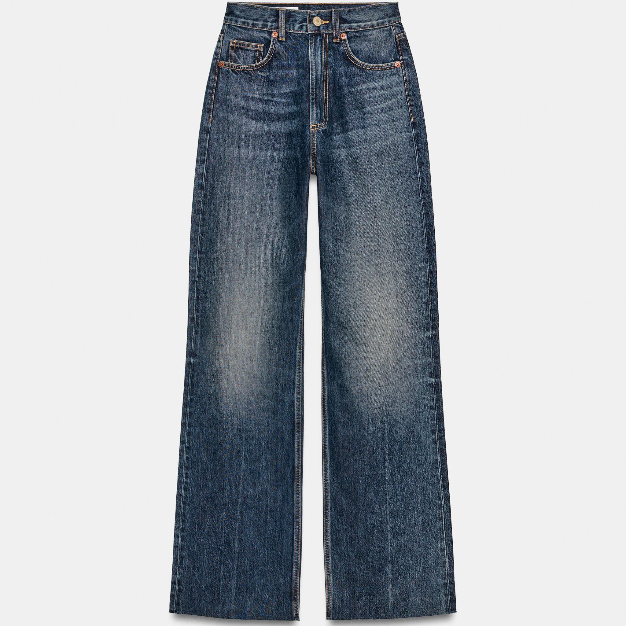 Trf Wide-Leg High-Waist Full Length Jeans