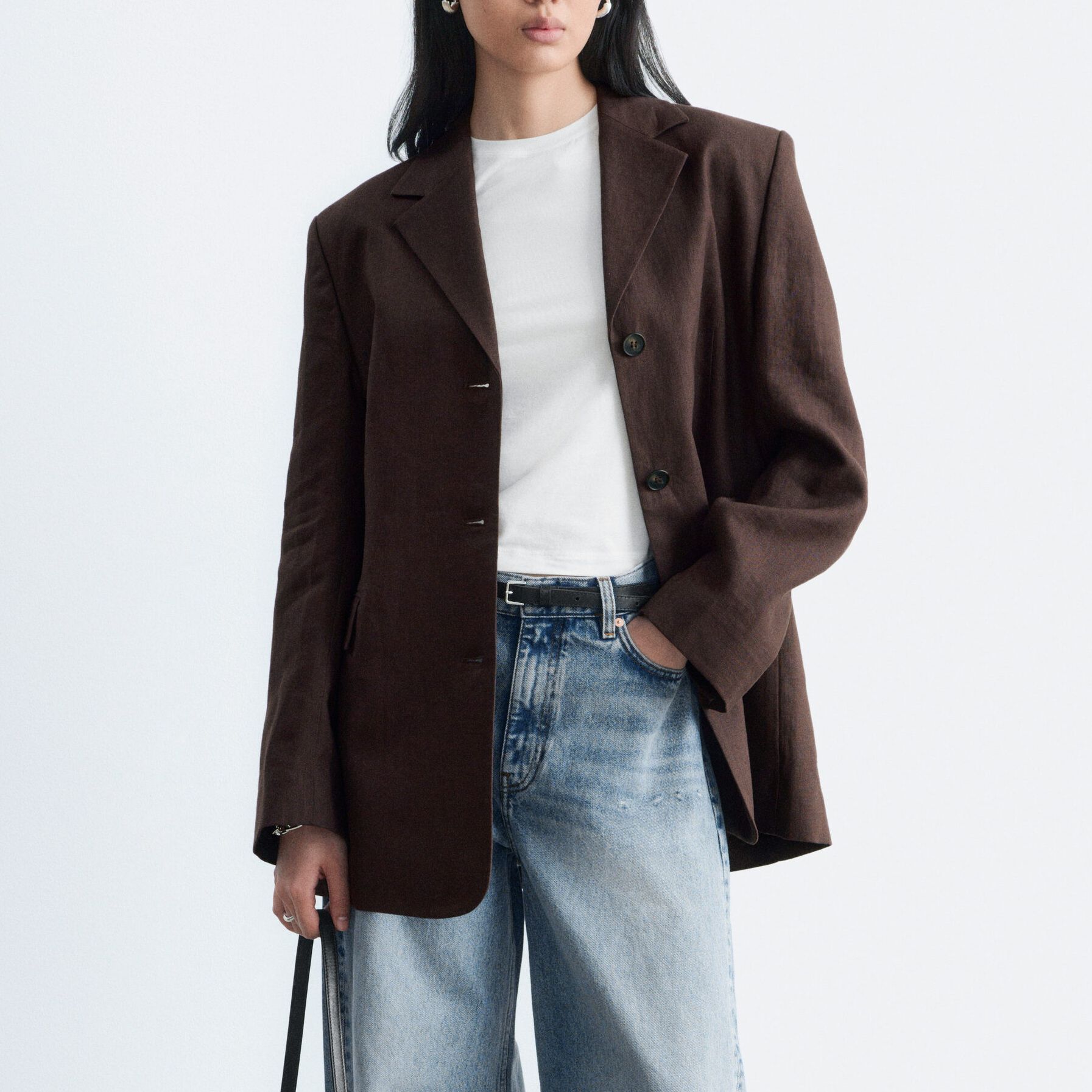Tapered Linen Blazer