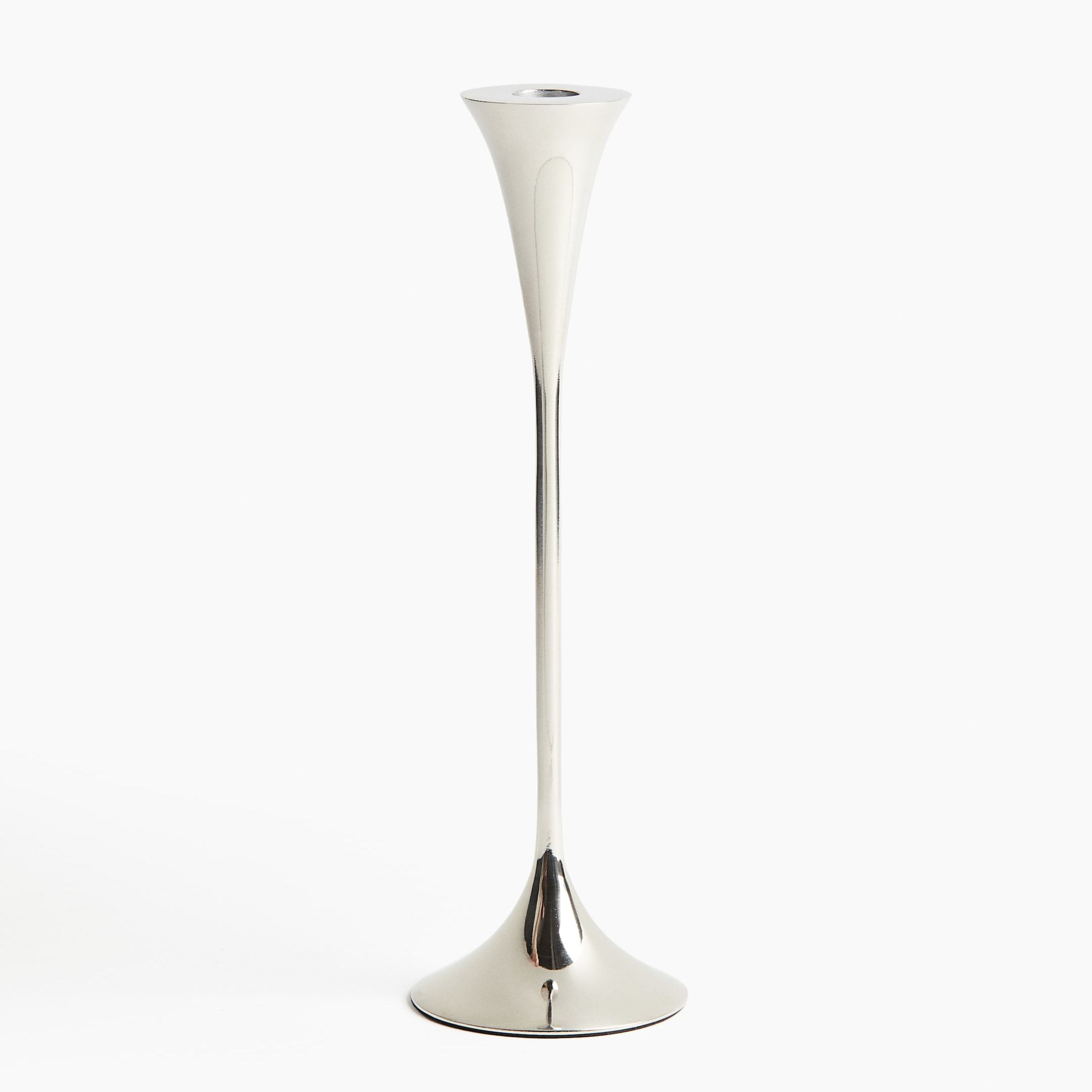 Metal Candleholder - Silver-Colored