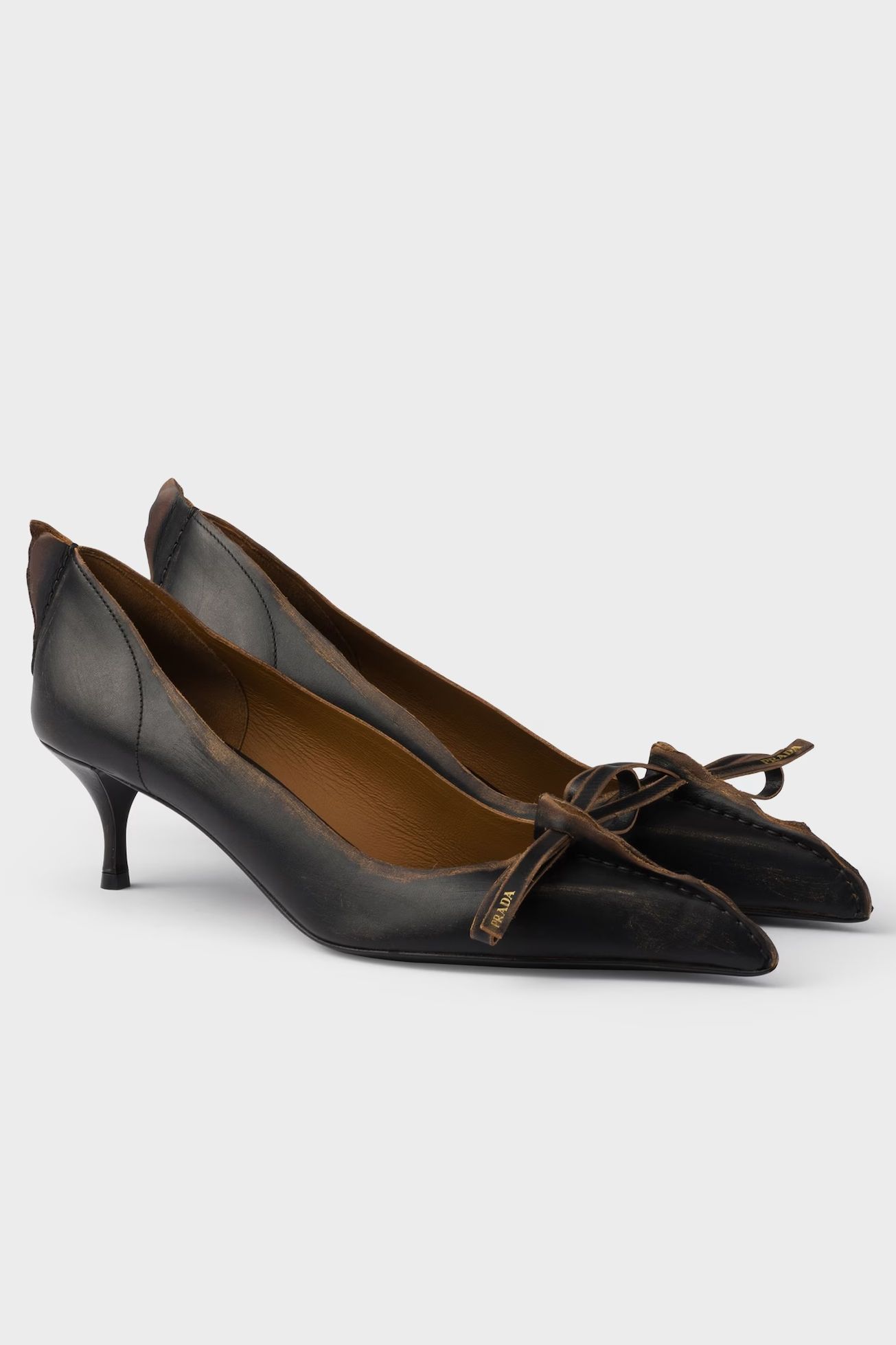 Prada leather heels