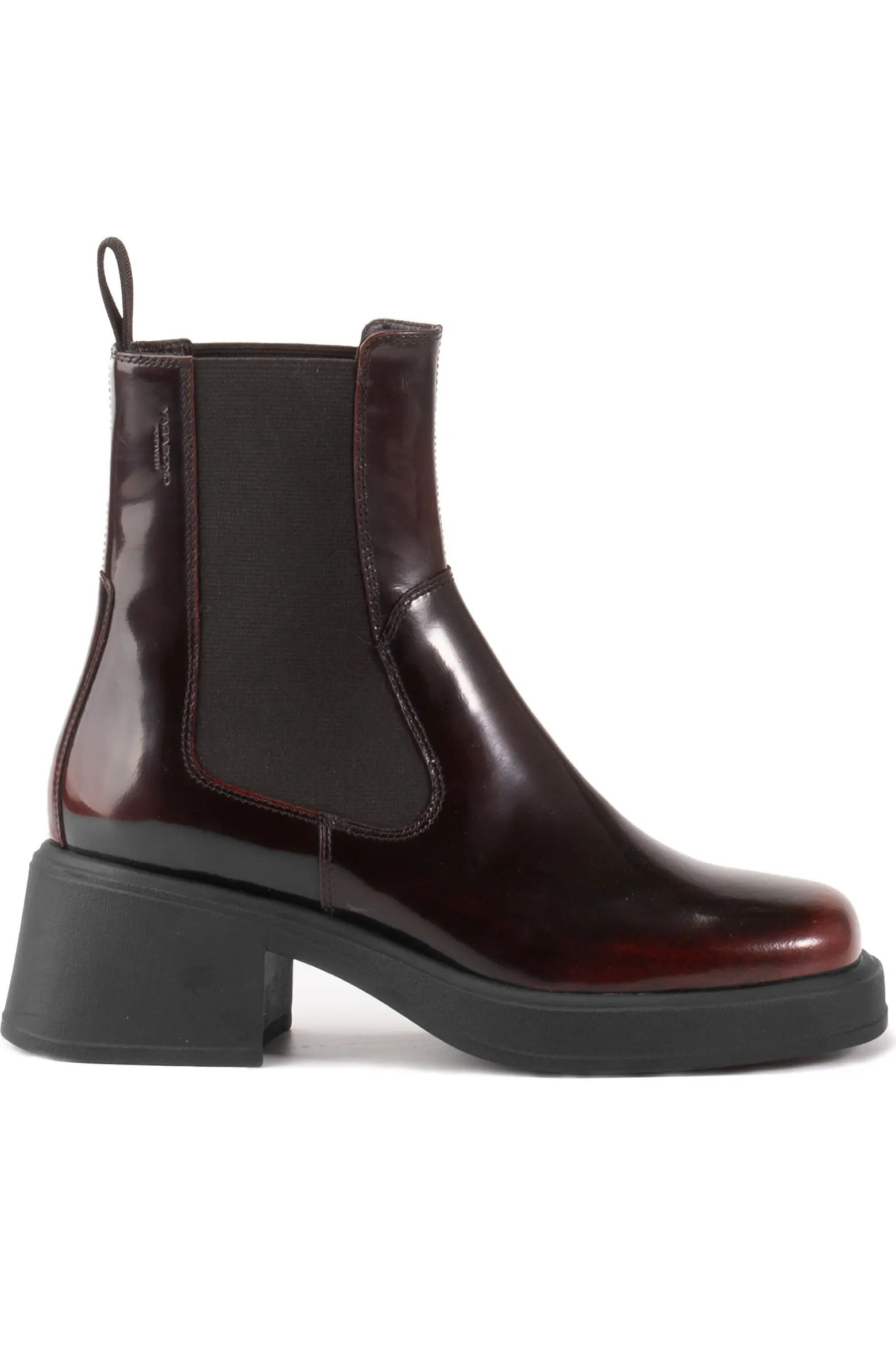 Vagabond burgundy lug sole boots